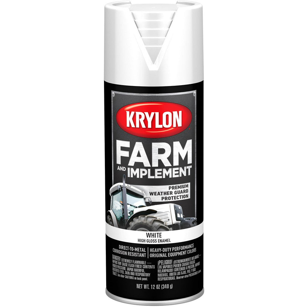 KRYLON Krylon K01937008 Farm Implement Spray Paint White 12 Oz