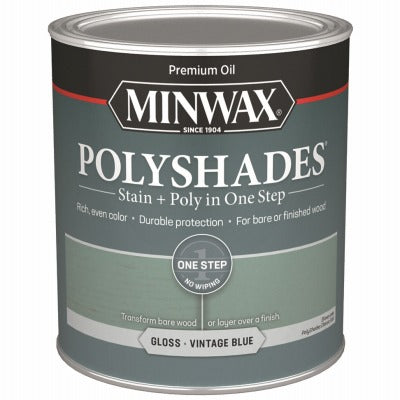 MINWAX Minwax 614944444 Polyshade Quart Gloss Vintage Blue