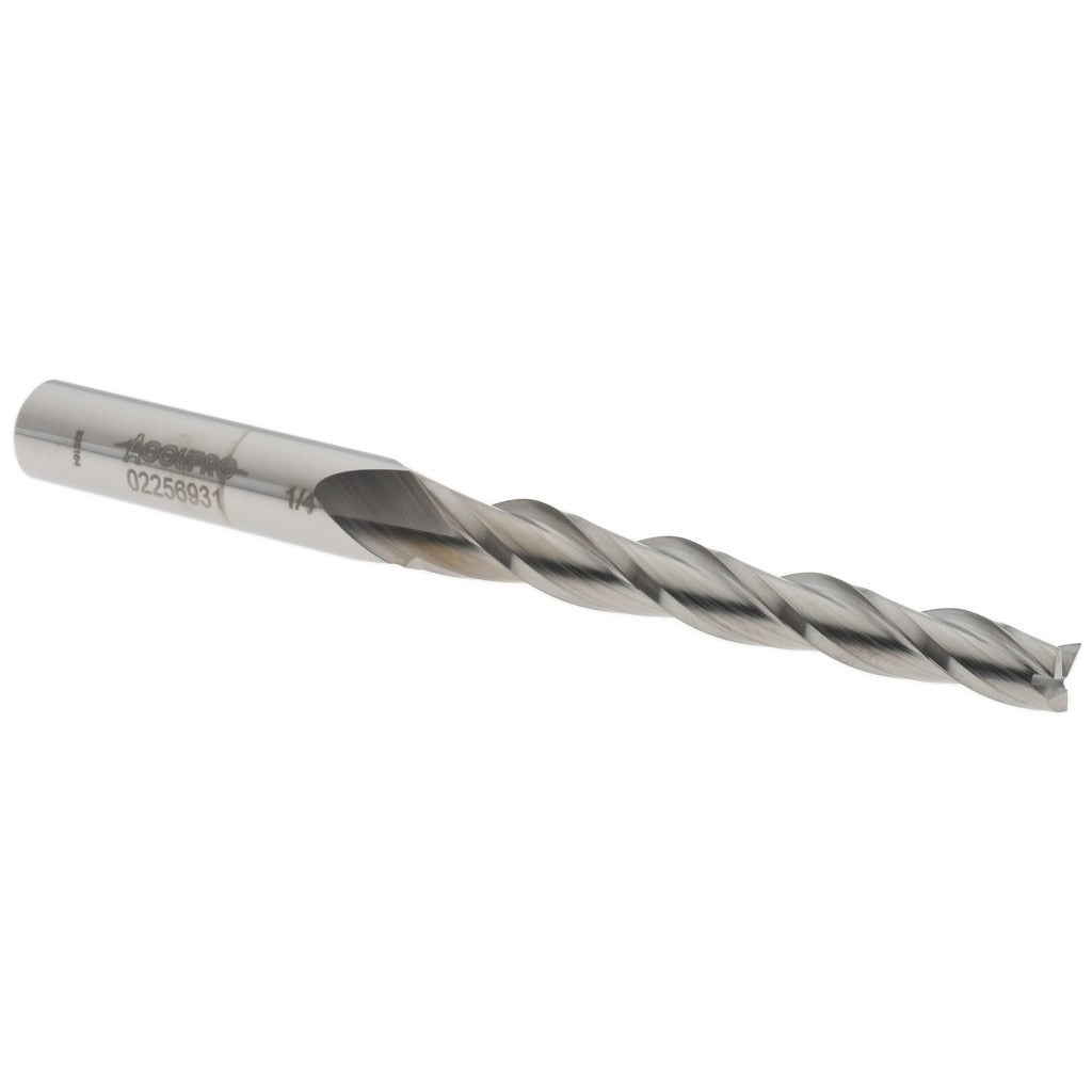 ACCUPRO Accupro 12177462 Tapered End Mill 1/4 in Solid Carbide 3 Flute