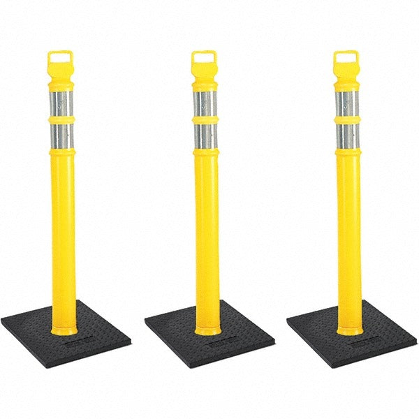 PRO-SAFE Pro-safe 03-747YRBC-3 Reflective Delineator Post Kit 3-pack
