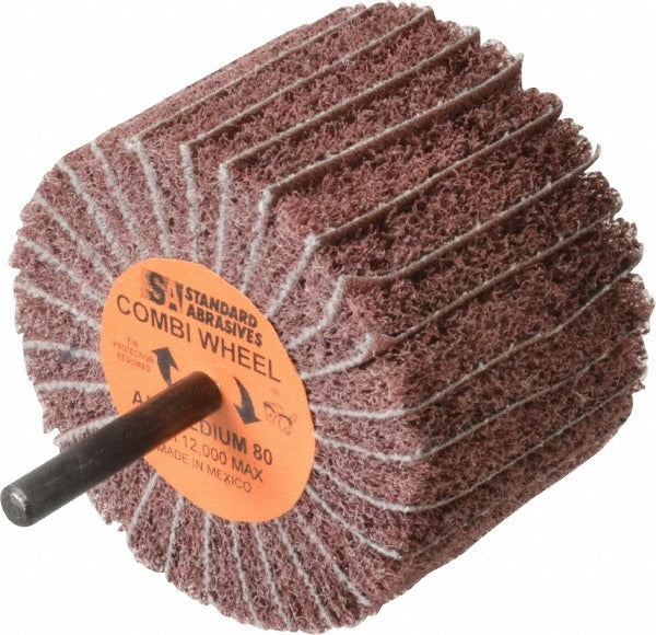 3M Standard Abrasives 7000122225 Mounted Flap Wheel 80 Grit