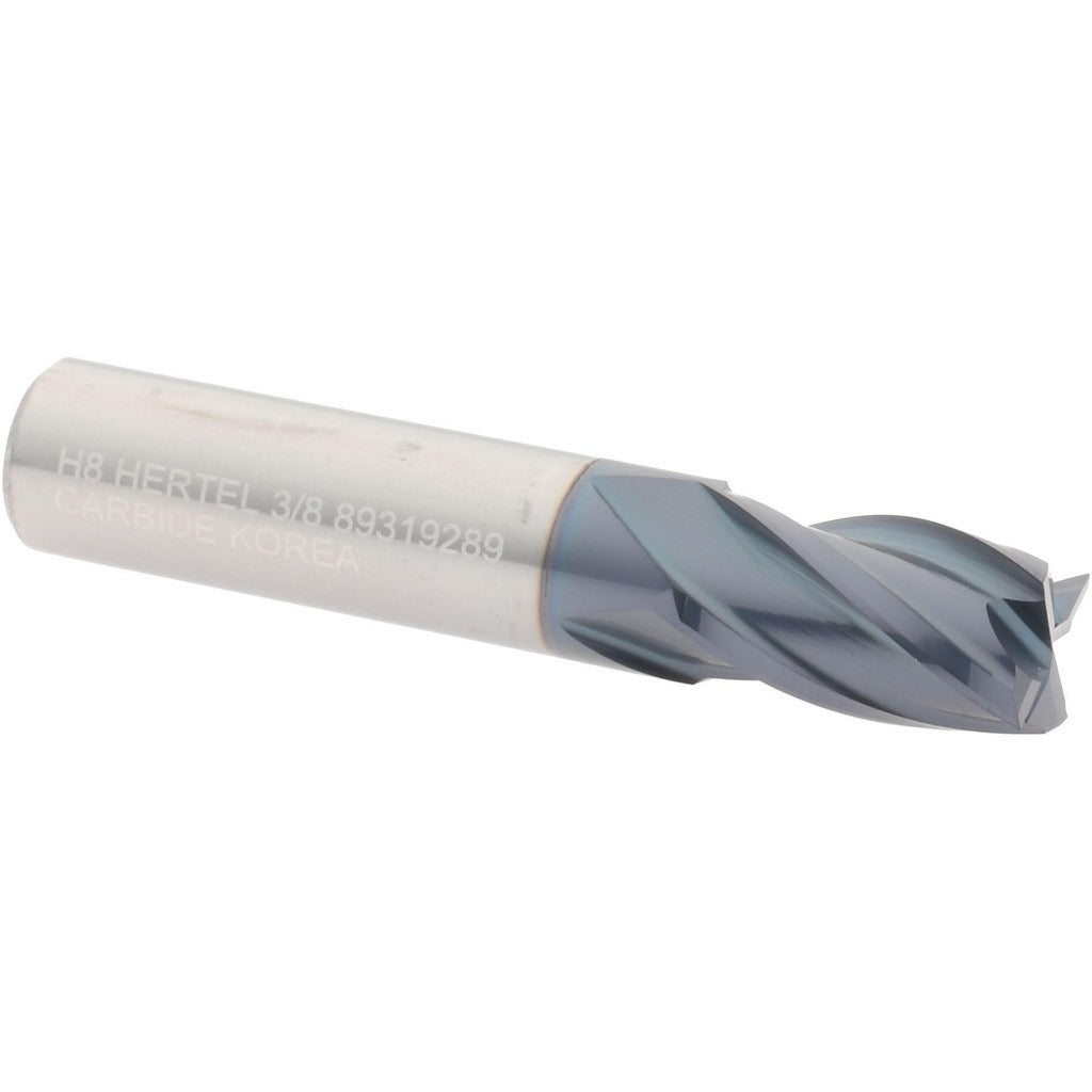 HERTEL Hertel 750257 Square End Mill 3/8 in 4 Flute Solid Carbide