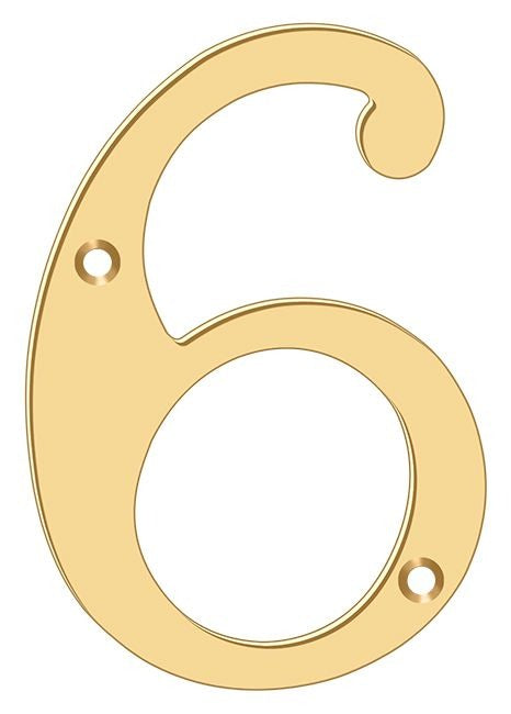 DELTANA Deltana RN4-6 4 Inch Solid Brass House Number