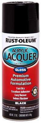 RUST-OLEUM Rust-oleum 253365 Acrylic Lacquer Spray 12 Oz Black