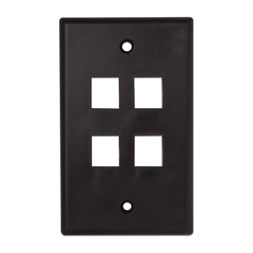 WIREPATH Wirepath PLATE-4-BR 4-port Keystone Wall Plate