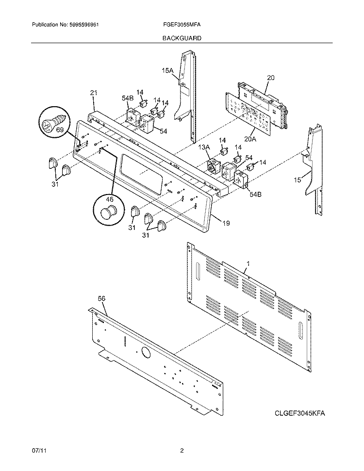 FRIGIDAIRE Frigidaire 5304495521 Range Stove Oven Control Board (1 Pack) Replaces 316560117