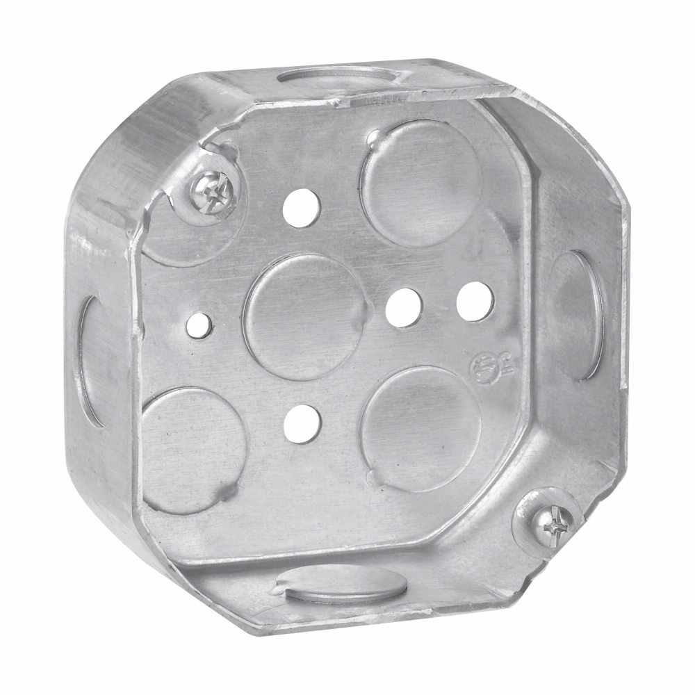 Crouse-Hinds TP274 Octagon Outlet Box 4 x 1-1/2 Steel 15.5 cubic inch