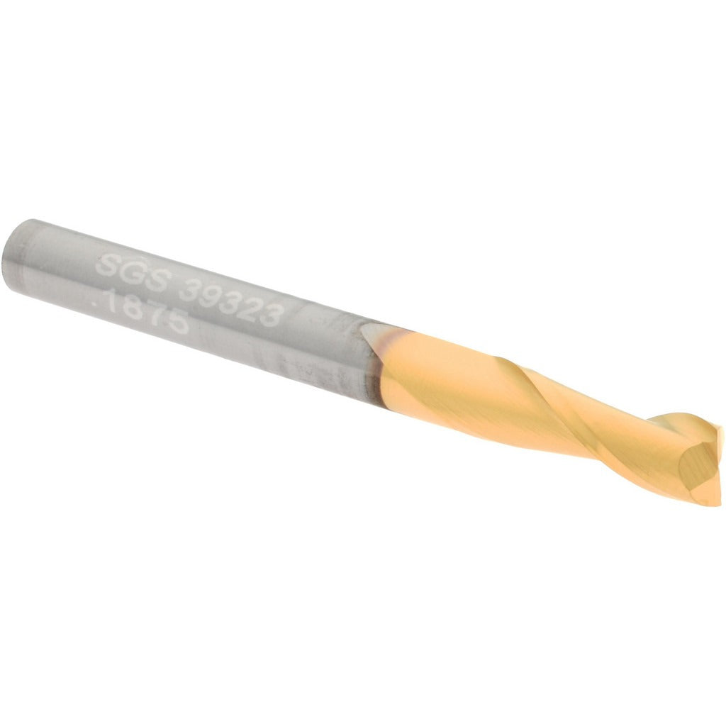 KYOCERA SGS PRECISION TOOLS Sgs 39323 Square End Mill 3/16 in 2 Flute Solid Carbide