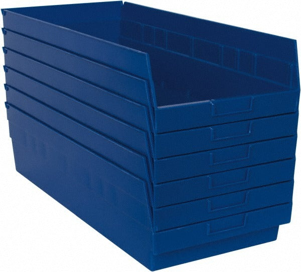 QUANTUM STORAGE SYSTEMS Quantum Storage QSB216BLCS Hopper Shelf Bin Blue 6 Pack