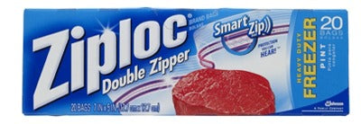 SC JOHNSON S C Johnson Wax 3991 Ziploc Pint Freezer Bag 20 Count