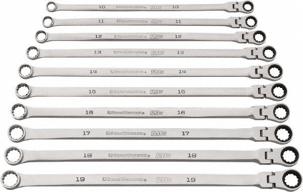 GEARWRENCH Gearwrench 86126 Ratcheting Flexhead Wrench Set 10pc Metric