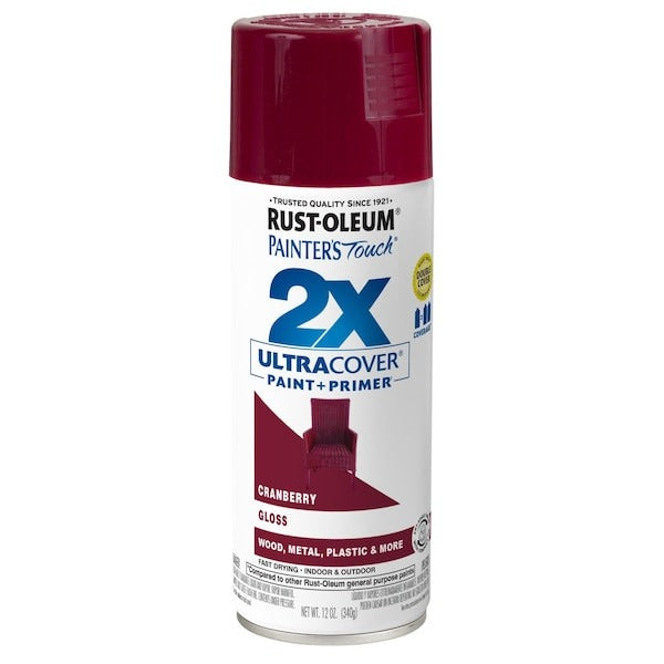 RUST-OLEUM Rust-oleum 334051 Gloss Spray Paint Cranberry 12 Oz