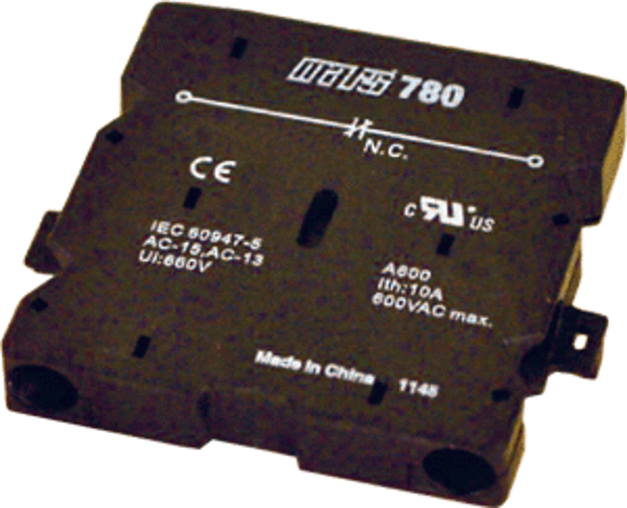 MARS 61625 Auxiliary Switch, 1 Normally Closed for MARS 780/910 3-Pole Contactors