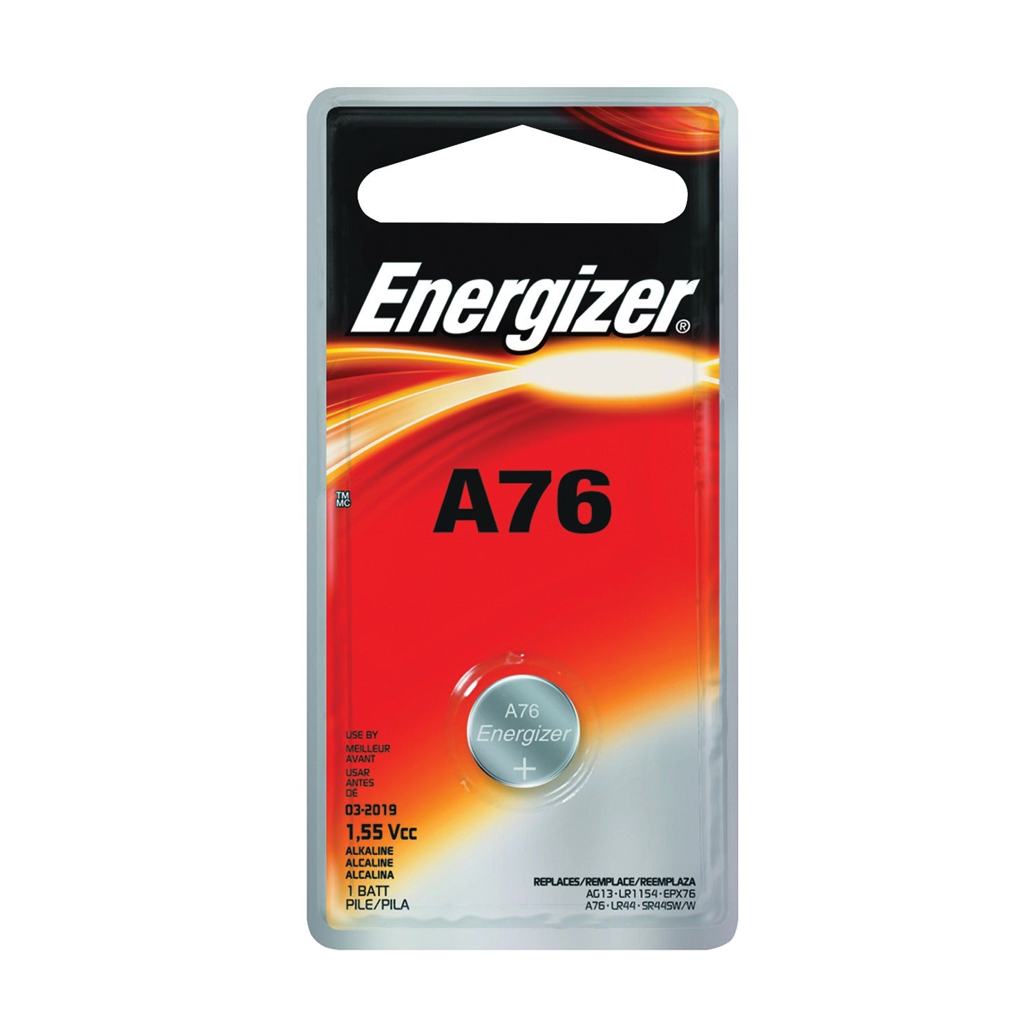 ENERGIZER Energizer A76BPZ Alkaline Battery 1.5V (1 Pack) LR44