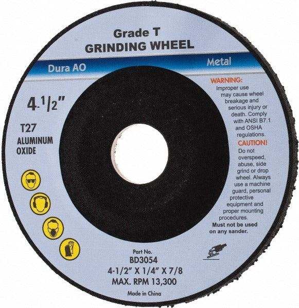 VALUE COLLECTION Value Collection BD3054 Grinding Wheel Type 27 4.5 in 24 Grit