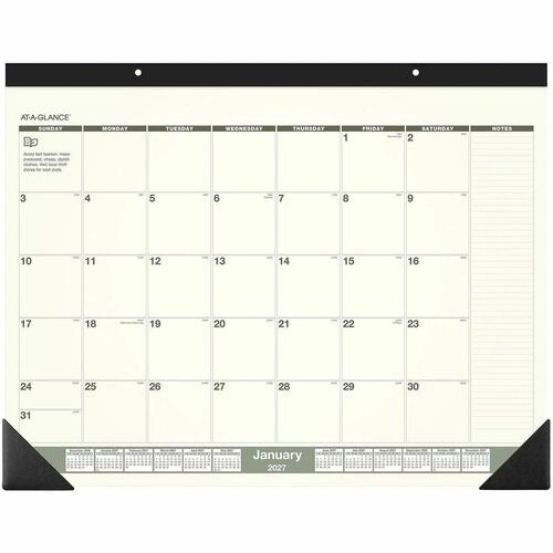 AT-A-GLANCE At-a-glance AAGSK32G00 Monthly Desk Pad 22x17 Jan-dec