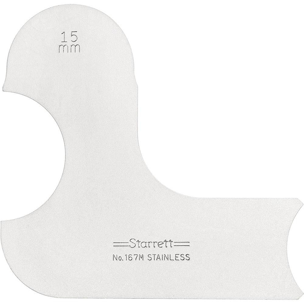 STARRETT Starrett 55816 Radius Gage 15mm Stainless Steel