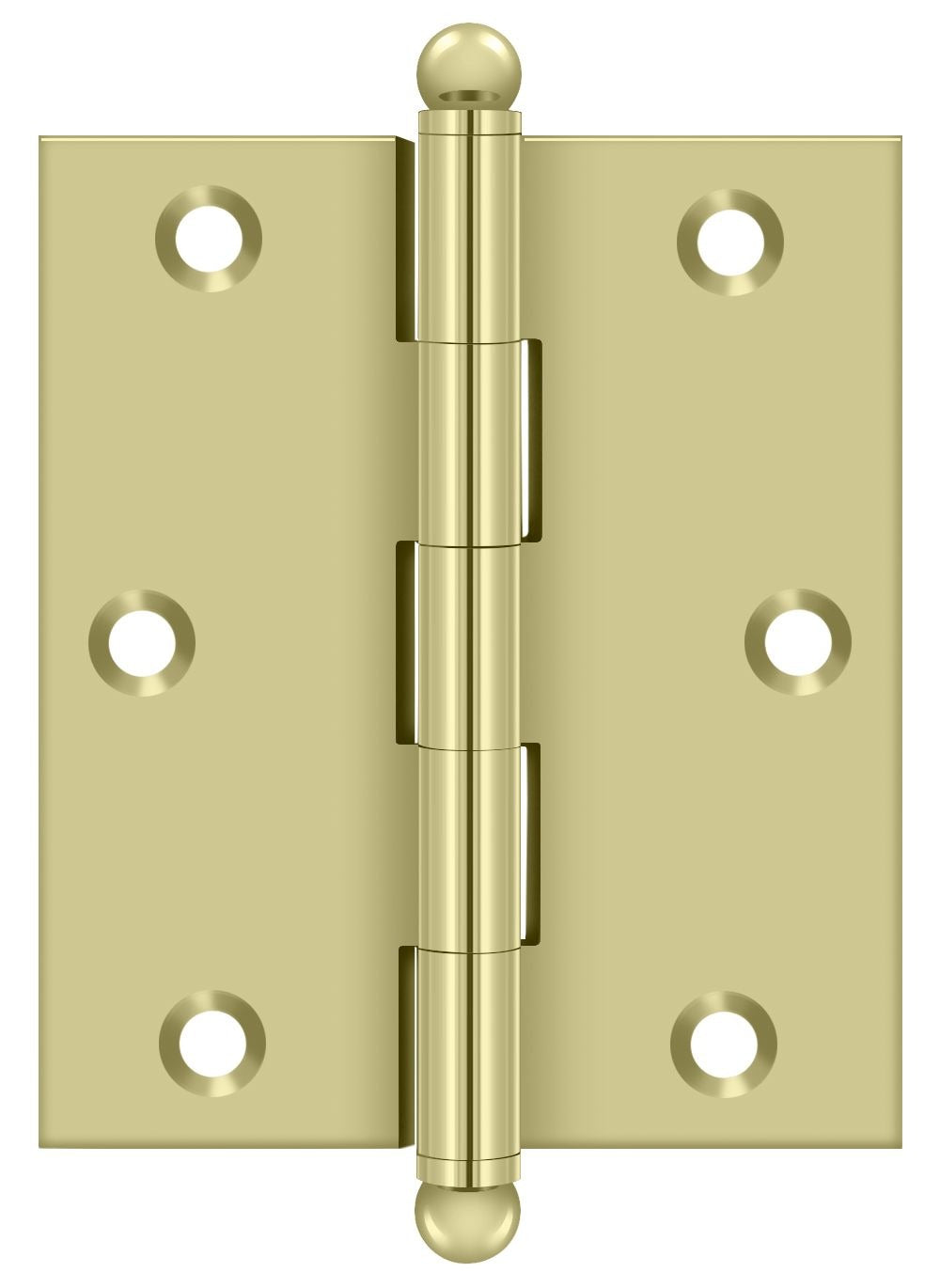 DELTANA Deltana CH3025U3-UNL Door Hinge Ball Tips Unlacquered Brass