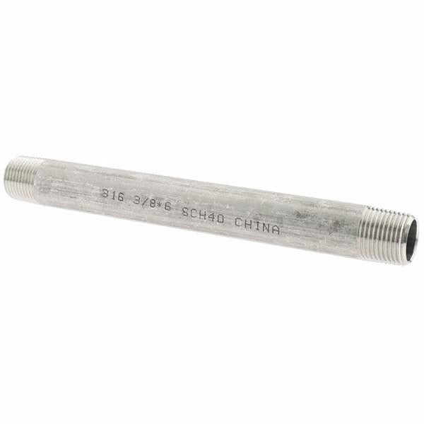 VALUE COLLECTION Value Collection 6BN3/8*6 3/8 in Ss Pipe Nipple 316 Sch 40