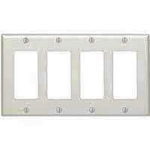 MULBERRY METAL PRODUCTS Mulberry Metal Products 86404 Standard Receptacle Wallplate (4 Gang, 4.5 in H x 8.187 in W)