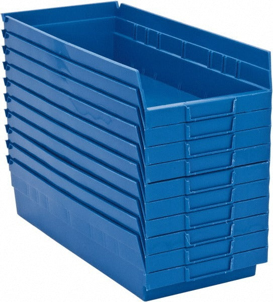 QUANTUM STORAGE SYSTEMS Quantum Storage QSB108BLCS Hopper Shelf Bin Blue 10-pack