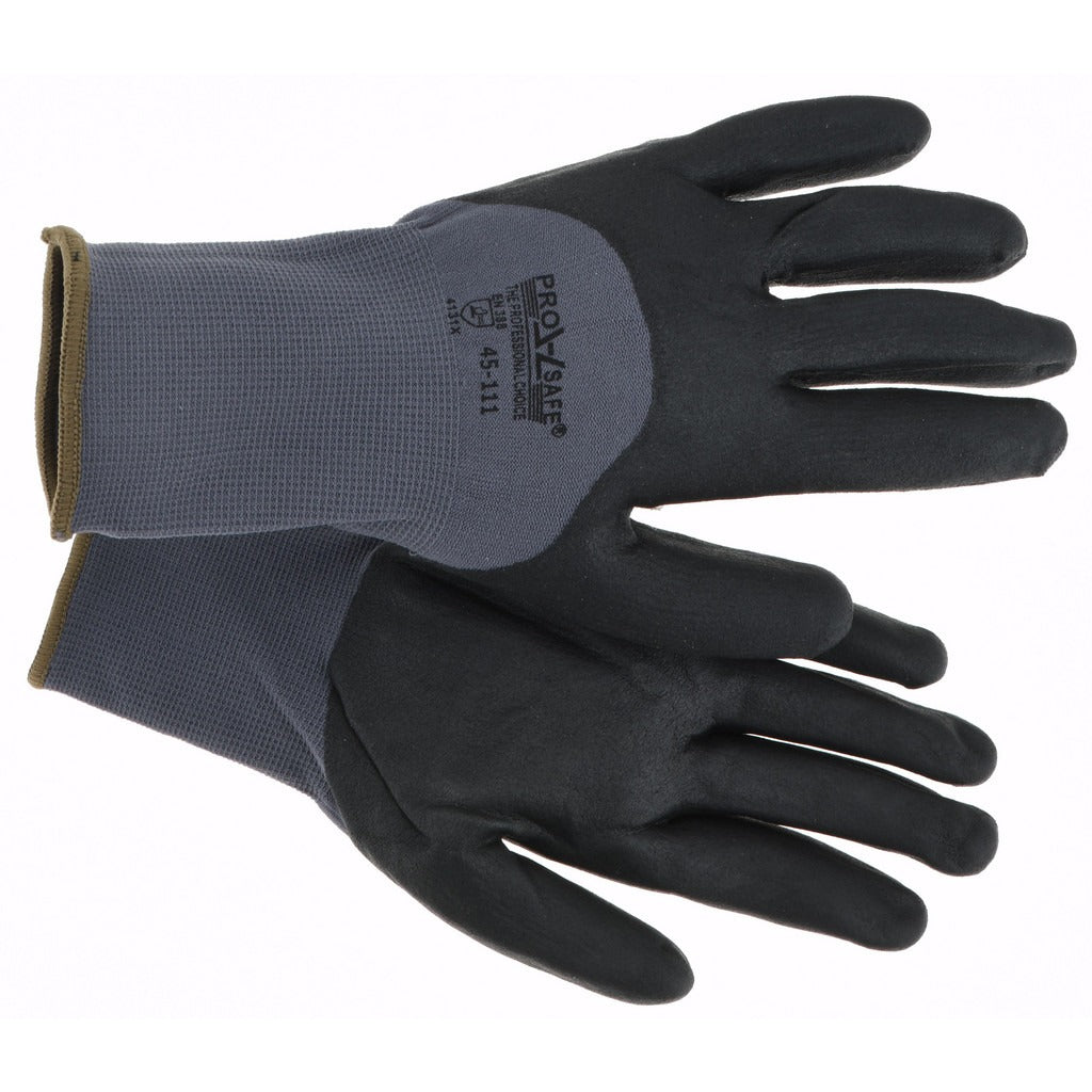 PRO-SAFE Pro-safe 45-111-S Work Gloves Small Nitrile Coated Nylon