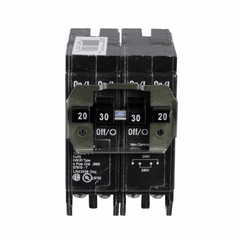 EATON BRDC220220 Type BRD Quadplex Circuit Breaker, 120/240 VAC, (4) 20 Amp, 10 kAIC