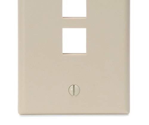 LEVITON Leviton 41080-2IP Quickport Wallplate Single Gang 2-port