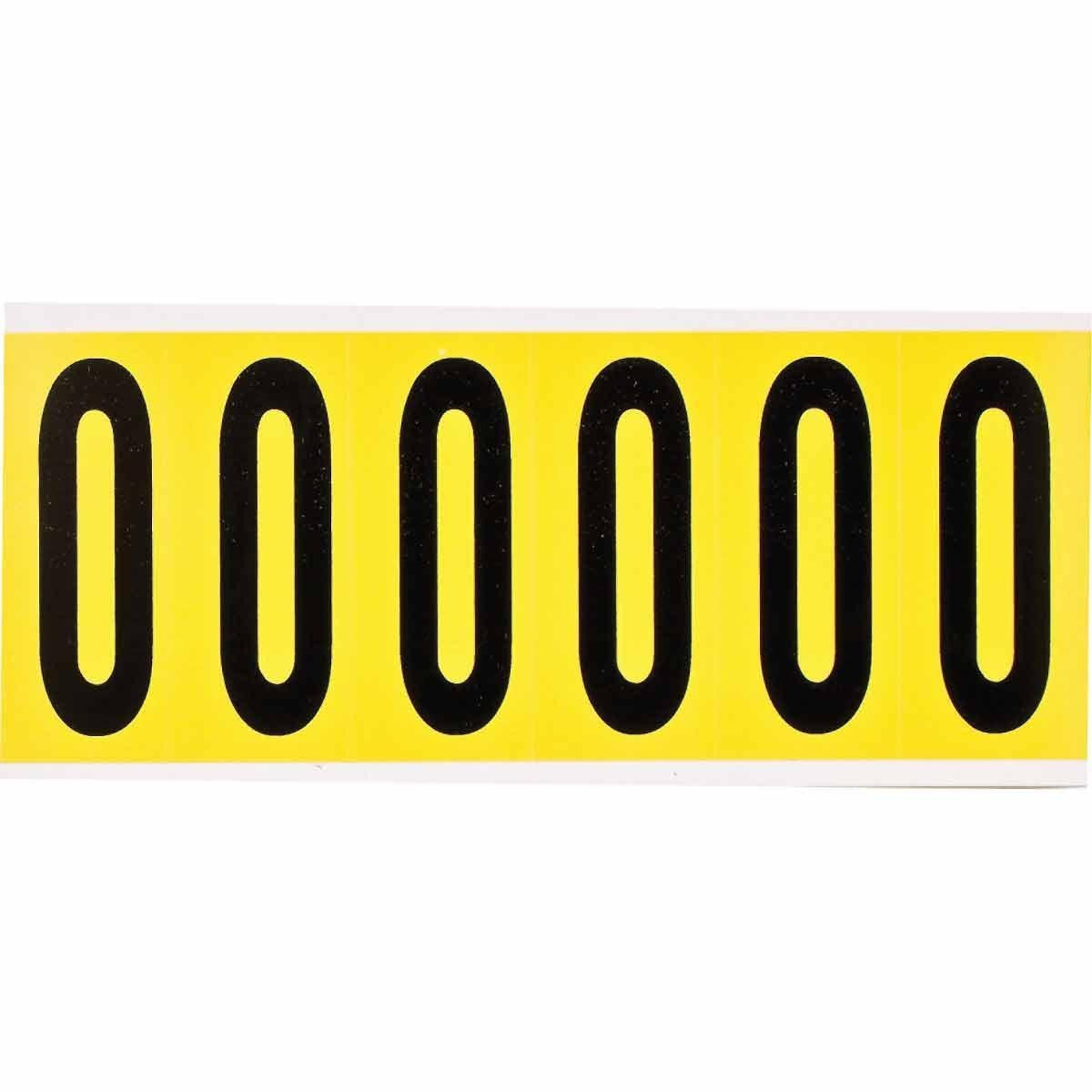 BRADY Brady 3450-0 Number Label 3 in (Card of 6)