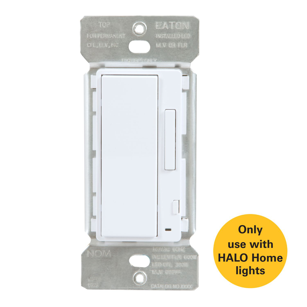 Halo HIWAC1BLE40AWH Dimmer In-Wall Wireless 3-Way On/Off 5W