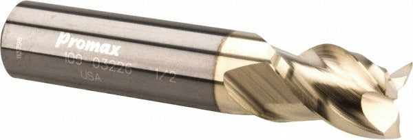 PROMAX Promax 109-03226 Square End Mill 0.5in 3 Flute Carbide Zrn