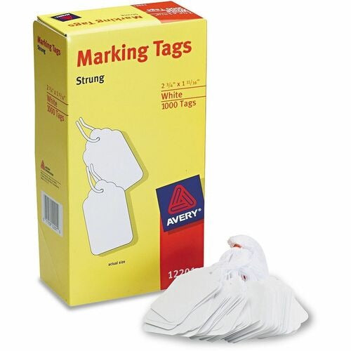 AVERY Avery AVE12201 Marking Tags White Cardstock Box of 1000
