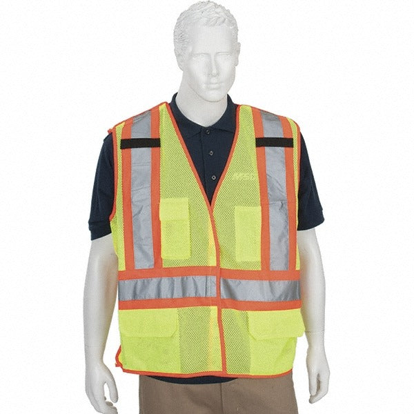 PIP Pip 302-0212-LY/4X Ansi Class 2 Hi-vis Breakaway Vest 4XL