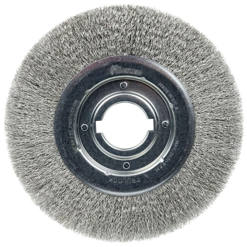 WEILER Weiler 06530 Wheel Brush 10 Inch Stainless Steel Crimped