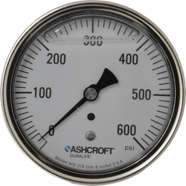 ASHCROFT Ashcroft 83202 Pressure Gauge 600 Psi 3.5 in Npt