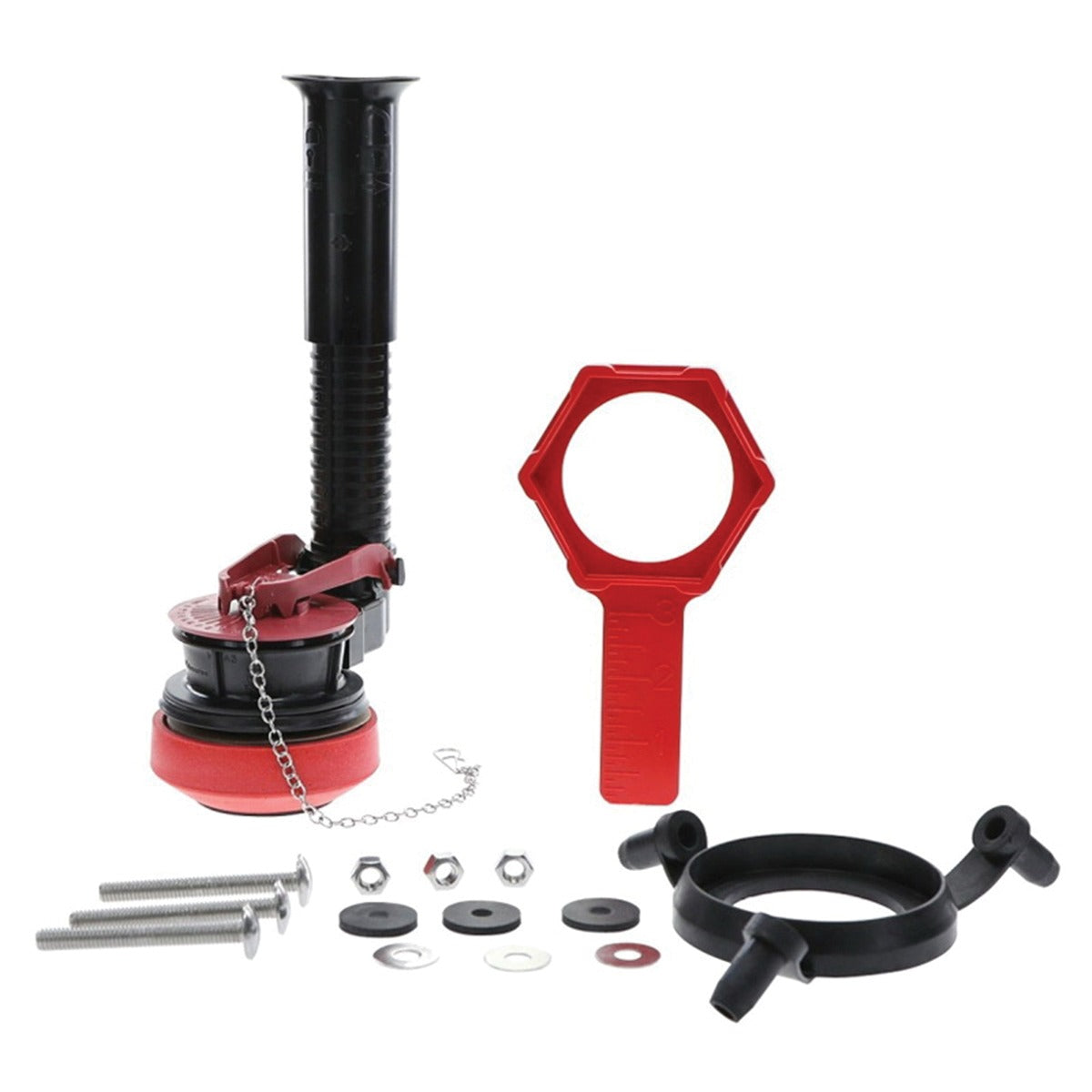 FLUIDMASTER Fluidmaster K-507A-008-P10 Universal 2-Inch Adjustable Toilet Flush Valve Repair Kit (1 Pack)