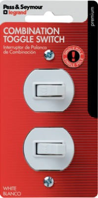 LEGRAND Pass Seymour 690WGCCC5 Combo Switch 15A 120/277V White 5 Pack