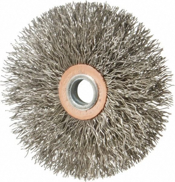 WEILER Weiler 90314 Wheel Brush 3 in Crimped Ss 1/4 Shank 20000 Rpm