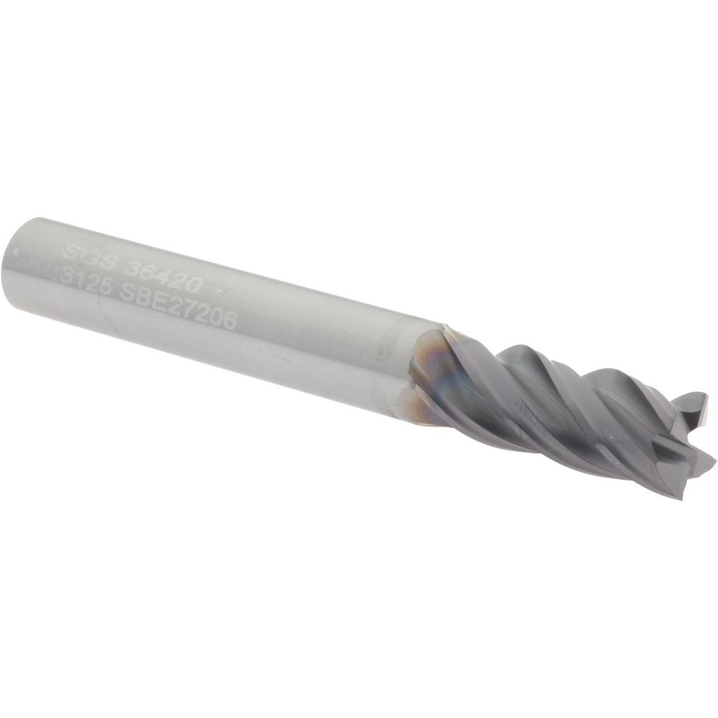 KYOCERA SGS PRECISION TOOLS Sgs 36420 Square End Mill 5/16 in 4 Flute Solid Carbide