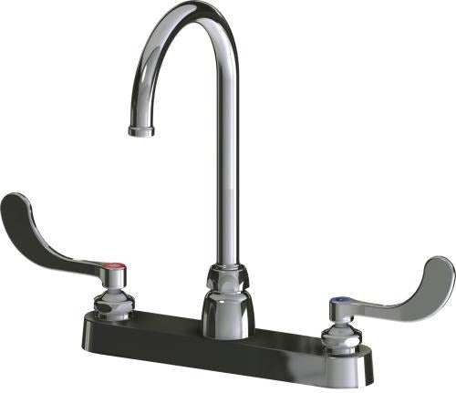 CHICAGO FAUCETS Chicago Faucets 1100-GN2FC317ABCP Sink Faucet (8 inches centers)
