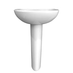 TOTO LPT241.8G#01 Supreme Oval Basin Pedestal Bathroom Sink with CEFIONTECT for 8 Inch Center Faucets, Cotton White