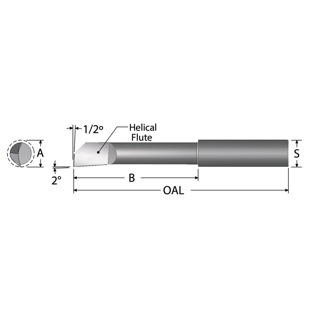 SCIENTIFIC CUTTING TOOLS Scientific Cutting Tools HB020062 Helical Boring Bar