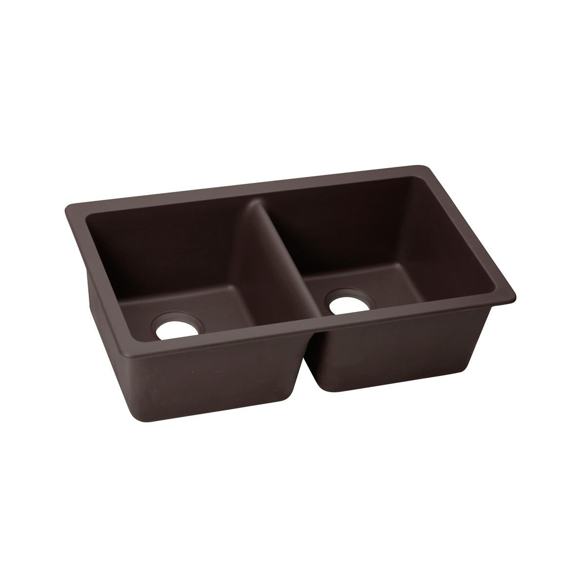 BSC PREFERRED Bsc Preferred ELXU3322CN0 Quartz Double Bowl Undermount Sink