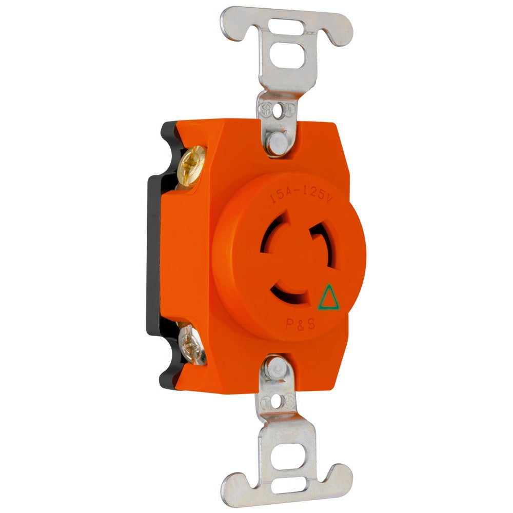 PASS & SEYMOUR Pass & Seymour IG4710 Turnlok Single Receptacle 15A 125V (4.1 in)