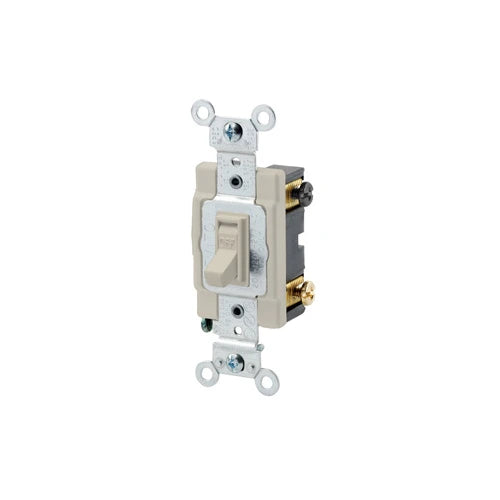 LEVITON Leviton 54502-2I Toggle Framed Double-Pole AC Quiet Switch 15 Amp 120/277 Volt (1 Pack) 54502-2I