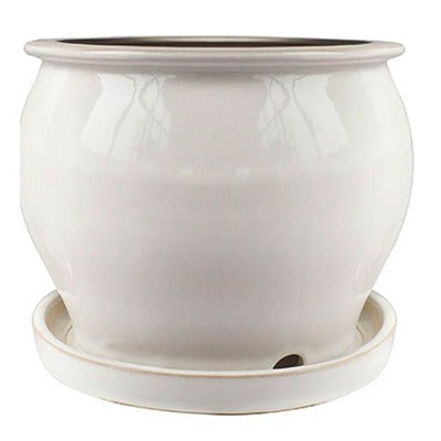 TRENDSPOT Trendspot Inc DB10021-08L 8in Cream White Studio Pot