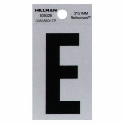 HILLMAN Hillman Fasteners 839328 Adhesive Vinyl Letter E 2in Black