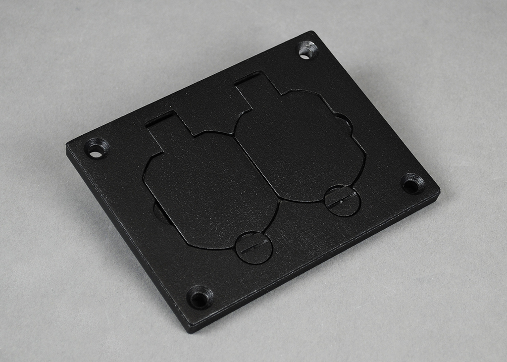 Legrand 828R-TCAL-BK Wiremold Omnibox Rectangular Black Duplex Cover Plate