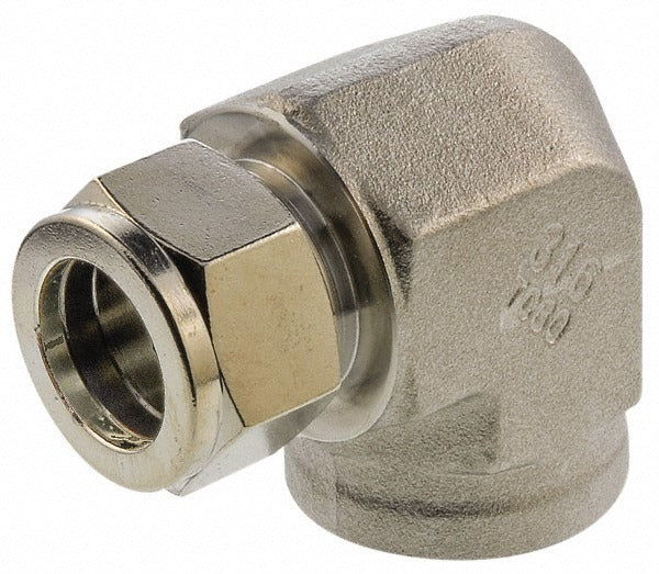 PARKER Parker 6FEL2N-316 Compression Female Elbow 1/8-27 Npt Ss