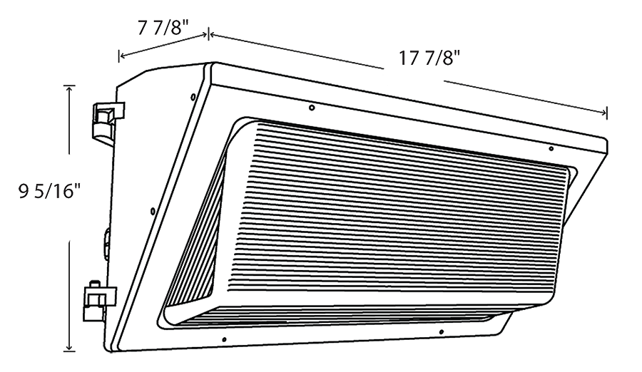 RAB LIGHTING Rab Lighting WP3XFU120 Wall Pack 80/100/120W (Field Adjustable) WP3XFU120